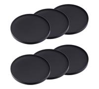 Yamazaki Home Coasters (Set of 6) Silicone | Round | Tabletop, Black
