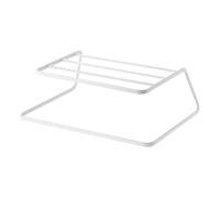 YAMAZAKI Home Dish Shelf Organizer & Storage for Kitchen Cabinets | Steel | Riser, Alloy, White, One Size