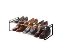 YAMAZAKI Home Stackable Steel | Shoe Rack, One Size, Black