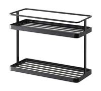 YAMAZAKI Home Countertop Spice Caddy-Storage and Organizer Rack | Steel, One Size, Black