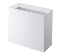 YAMAZAKI Home Trash Can - Modern Garbage Waste Basket with Handle, Plastic, 4 gallons | 15 liters, Handles, Lid, No Assembly Req.