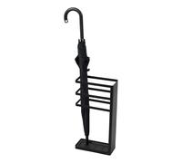 YAMAZAKI Layer Slim Umbrella Stand, black | Steel, with Removable Tray, Up to 4 Umbrellas, for Narrow Entryways, Slim, Modern, 10,5 x 23 x 45 cm, Japanese Design