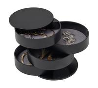 Yamazaki Tower jewelry box, ABS resin, black, one size, 1 piece