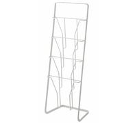 Yamazaki Magazine Rack, Alloy Steel, White, One Size