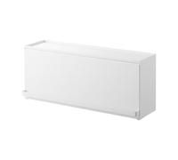YAMAZAKI Tower Semi-Closed Countertop Storage Box, white