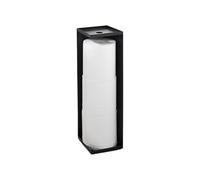 Yamazaki 7851 TOWER Toilet Paper Holder, black, Steel, Minimalist, 11.5 x 11.5 x 38.5 cm