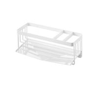 YAMAZAKI Tower Sponge & Bottle Holder with Drainer, white