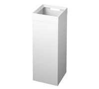YAMAZAKI 4488 TOWER Tall Trash Can, white, Steel, Minimalist, 22.5 x 22.5 x 60 cm