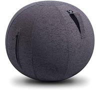 YAMAZAKI Vivora Luno - Self-Standing Sitting Ball Chair for Home, Office, Yoga, Stability and Fitness, Exercise Ball with Pump and Handle, Base Ring Not Needed