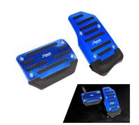 YAMCINWRT Car Pedal Pads 2 Pack for BMW X1 E84 X1 1.Gen 2009-2025, Non Slip Brake Accelerator Cover Set Blue Red Aluminium Alloy Sports Foots Pedals,B