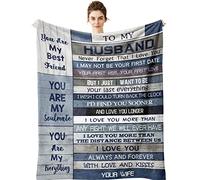 Yamco Husband Gifts from Wife Blanket - Gifts for Him Husband 80" x 60" Blankets - Best Husband Gifts for Men - Future Gifts for Husband Who Has Everything - Hubby Anniversary Birthday Gift Ideas