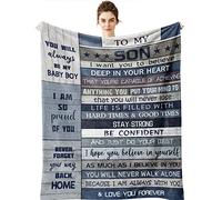 Yamco Son Gift Blanket - Gifts for Son - Birthday Gift for Sons Throw Blankets 50"x 40" - Presents from Mom Dad - Wedding Birthday Fathers Day Present to My Sons - Graduation Gifts for Him
