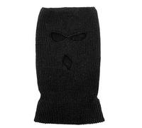 YAMEE 3 Hole Balaclava Empty Top Ski Mask Winter Knitted Full Face Cover Naughty Mask Hat Neck Warmer Thermal Cycling for Men Women (Black)