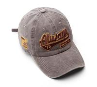 YAMEE Baseball Cap Always 75 New York City Embroidered Washed Baseball Hat Adjustable Vintage Dad Hat (Coffee)