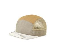 YAMEE Mens Baseball Cap,Uncrushable Foldable Sun Hat with Short Brim, Women Quick Dry Color Block Mesh Running Hat (UK, Alpha, One Size, Khaki)