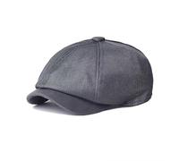 YAMEE Mesh 8-Panel Pork Pie Hats for Men Boy Cap Breathable Summer Hat Adjustable (Dark Gray)