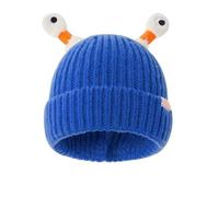 YAMEE Monster Tentacle Hat for Women Funny Winter Hats for Men Party LED Knit Beanie Warm Winter Hat Gift for Adult Blue