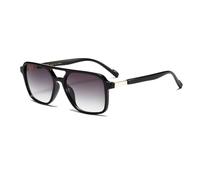YAMEIZE Classic Double Bridge Rectangle Sunglasses - for Women Men Retro 70s Pilot Square Vintage Shades Driving Outdoor