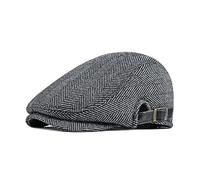 YAMEIZE Classic Flat Cap Men Warm - Newsboy Hat Boy's Baker Flat Cap Ivy Herringbone Cap Cabbie Beret Retro Peaky Cotton Outdoor