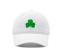 YAMEIZE Green Leaf Baseball Cap for Women Men Embroidered Green Lucky Three Leaf Funny St Patricks Day Hat