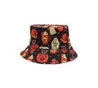 YAMEIZE Halloween Bucket Hat for Women - Men Adult Pumpkin Funny Sun Beach Hat Packable Outdoor Holiday Party Cap