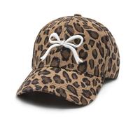 YAMEIZE Leopard Print Hat for Women Men Vintage Adjustable Cheetah Print hat Baseball Cap Trucker Hat Outdoor, Brown, One Size