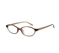 YAMEIZE Oval Blue Light Glasses for Women Men Small Frame Cat Eye Anti Eye Satrain Blue Light Glasses Computer Gaming Reading (Transparent Brown)