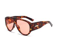 YAMEIZE Oversized Pilot Sunglasses Womens Men 70s Pilot Retro Sunglasses Vintage Big Frame Flat Top Chunky Shades Funky Sun Glasses UV400 Protection