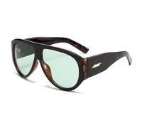 YAMEIZE Oversized Pilot Sunglasses Womens Men 70s Pilot Retro Sunglasses Vintage Big Frame Flat Top Chunky Shades Funky Sun Glasses UV400 Protection
