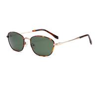 YAMEIZE Polarized Oval Sunglasses for Women Men Retro Small Round Vintage Classic Polarised Metal Frame 90s Sunglasses UV400 Protection