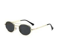 YAMEIZE Retro Metal Frame Pilot Round - Sunglasses for Women Men Classic Double Bridge Round UV400 Protection Shades Outdoor