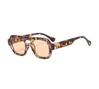 YAMEIZE Retro Pilot Sunglasses for Men Women Square 70s Sunglasses Pilot Double Bridge Vintage Shades Trendy Sun Glasses UV400 Protection