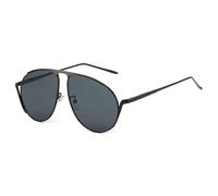 YAMEIZE Retro Pilot Sunglasses for Women Men 70s Pilot Oversized Oval Sunglasses Metal Frame Steampunk Flat Top Fashion Sun Glasses UV400