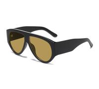 YAMEIZE Retro Pilot Sunglasses for Women Men 70s Pilot Oversized Square Vintage Sunglasses Wrap Around Shades Chunky Sun Glasses UV400 Protection