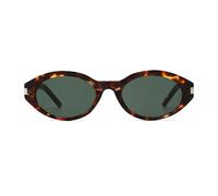 YAMEIZE Retro Small Oval Sunglasses Women Men Vintage Narrow Frame Sunglasses 90s Sun Glasses UV400 (Tortoise Shell Green)