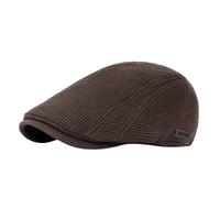 YAMEIZE Retro Style Flat Cap for - Men Women Adjustable Warm Newsboy Hat Lined Cabbie Ivy Cap Trendy Cotton Beret Peaky Flat Cap Driving