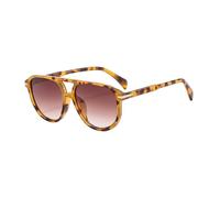 YAMEIZE Retro Style Pilot Double Bridge - Sunglasses for Women Men Classic 70s Round Sunglasses Shade Stylish Eyewear Driving
