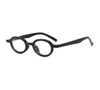 YAMEIZE Round Blue Light Blocking Glasses for Women Men Small Anti Eyes Strain Headache Eyeglasses for Reading Computer Gaming (Black)