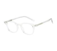 YAMEIZE Round Blue Light Glasses for Women Men Small Frame Fashion Oval Blue Light Blocking Eyeglasses for Computer Gaming Reading (Transparent)