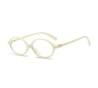YAMEIZE Small Oval Blue Light Blocking Glasses Women Men Retro Blue Filter Glasses Anti Fatigue Glasses, Light pink, One Size