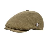 YAMEIZE Stylish Cotton Flat Cap for- Men Women Ivy Newsboy Baker Boy's Peaky Cap Cabbie Beret Hat Flat Cap Driving Outdoor (Coffee Grid)