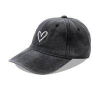 YAMEIZE Vintage Cotton Washed Baseball Cap - for Women Men Adjustable Retro Baseball Hat Sport Driving Outdoor Black