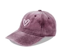 YAMEIZE Vintage Cotton Washed Baseball Cap - for Women Men Adjustable Retro Baseball Hat Sport Driving Outdoor Red