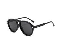 YAMEIZE Vintage Oval Double Bridge Sunglasses - for Women Men Retro Style Pilot Design Eyewear UV400 Protection Shade Driving