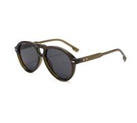 YAMEIZE Vintage Oval Double Bridge Sunglasses - for Women Men Retro Style Pilot Design Eyewear UV400 Protection Shade Driving