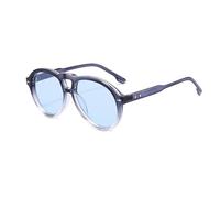 YAMEIZE Vintage Oval Double Bridge Sunglasses - for Women Men Retro Style Pilot Design Eyewear UV400 Protection Shade Driving