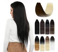 Yamel Weft Hair Extensions Sew in Weave Silky 1 Bundle Hair Weft 100 Grams Soft Straight Synthetic Hair Bundles 22 Inches Ombre Natural Brown to Blonde