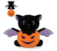 Yamepuia Halloween Plush Bat, Halloween Bat Plush Stuffed Animal Toy, Bat Plushies Pillow Figure with Pumpkin Clothes, Halloweens Decoration Gifts for Boys and Girls
