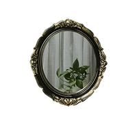 Yamfurga Decorative Mirrors Tray, Hanging Wall Mirror, Vintage Multi-Functional Display Tray, Jewelry Trays, Vanity Trays, Serving Trays,13" W x 15" L, Golden Black