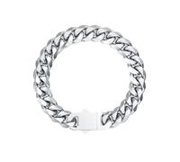 YAMI Bracelets for Men, Cuban Link Chain Diamond-Cut Bracelet, Titanium Steel Mens Jewelry Cool Stuff for Men, Gifts for Boyfriend/Husband/Father, Silver 7.5 Inch(19 cm)
